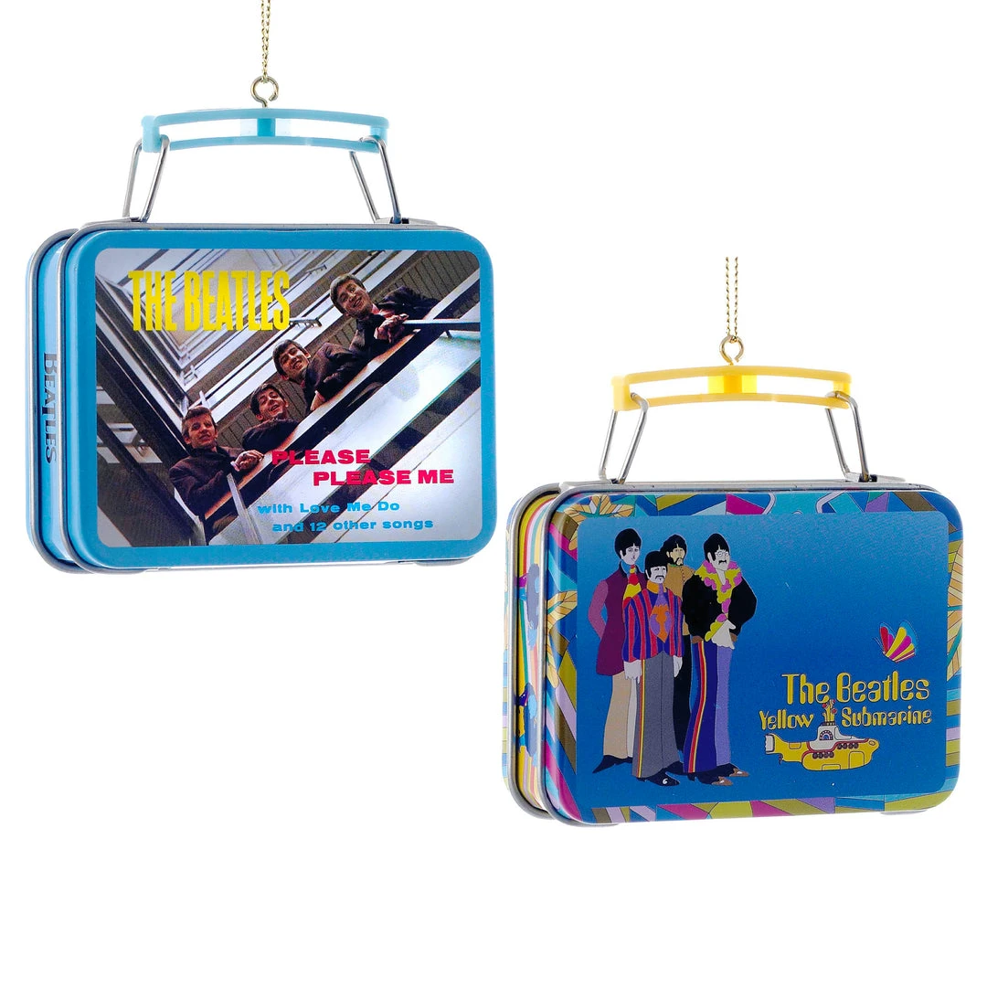 Beatles Collectibles: 2013 Kurt Adler Lunch Box Christmas Ornament Set Beatles, The