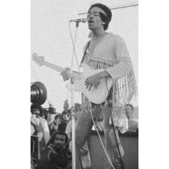 Jimi Hendrix 2017 Funko POP! Rocks Woodstock Figure #54 In Stacks Display Case