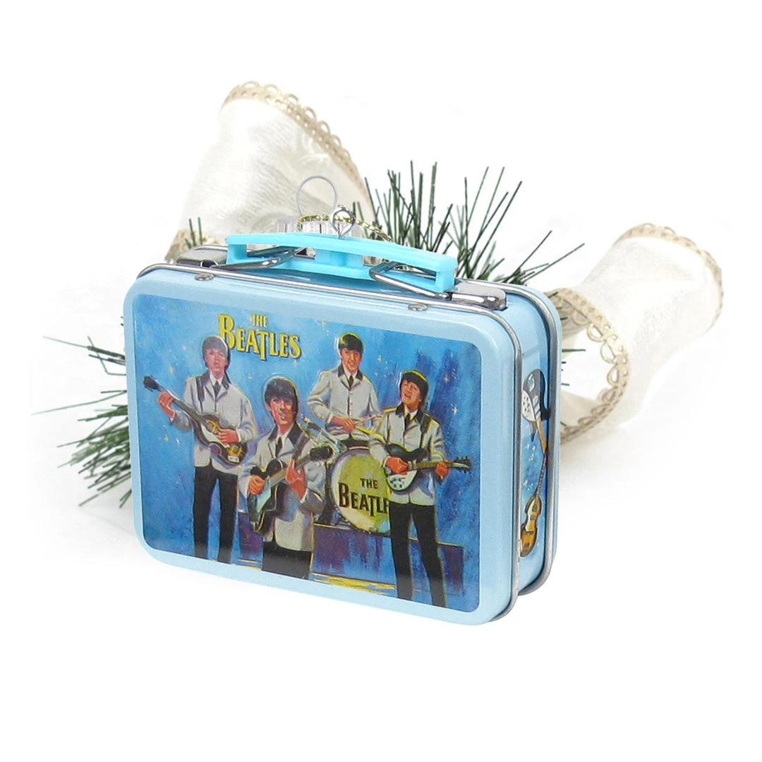 Vandor Beatles Collectibles: 2012 Kurt Adler Miniature Aladdin Lunch Box Christmas Ornaments