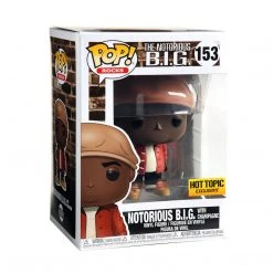 Biggie Smalls Collectible 2020 Handpicked Funko Pop! Hot-Topic Rocks Notorious B.I.G. #153 Champagne Figure In Protector