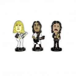 RUSH Collectible - 2007 Geddy, Alex, And Neil Bobblehead Enamel Bobbing Pins