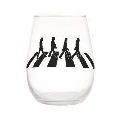 Beatles Collectibles Vandor 2018 Abbey Road 18 Oz Contour Glasses - Set Of 2