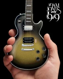 Axe Heaven Tool Collectible Adam Jones 1979 Gibson Les Paul Custom - Antique Silverburst Mini Guitar Replica 1:4 Scale Model