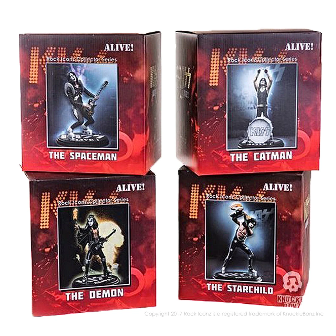KISS Collectible: 2017 KnuckleBonz Rock Iconz Alive Statue Set