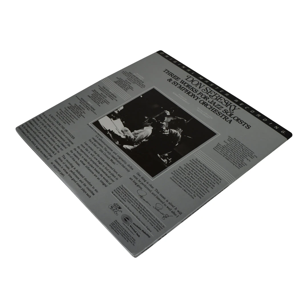 MFSL Collectors: 1979 Mobile Fidelity Don Sebesky: Three Works For Jazz Soloists And Symphony Orchestra LP #200J-3