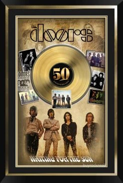 The Doors Collectible Framed LP Waiting For The Sun 50th Anniversary Collage