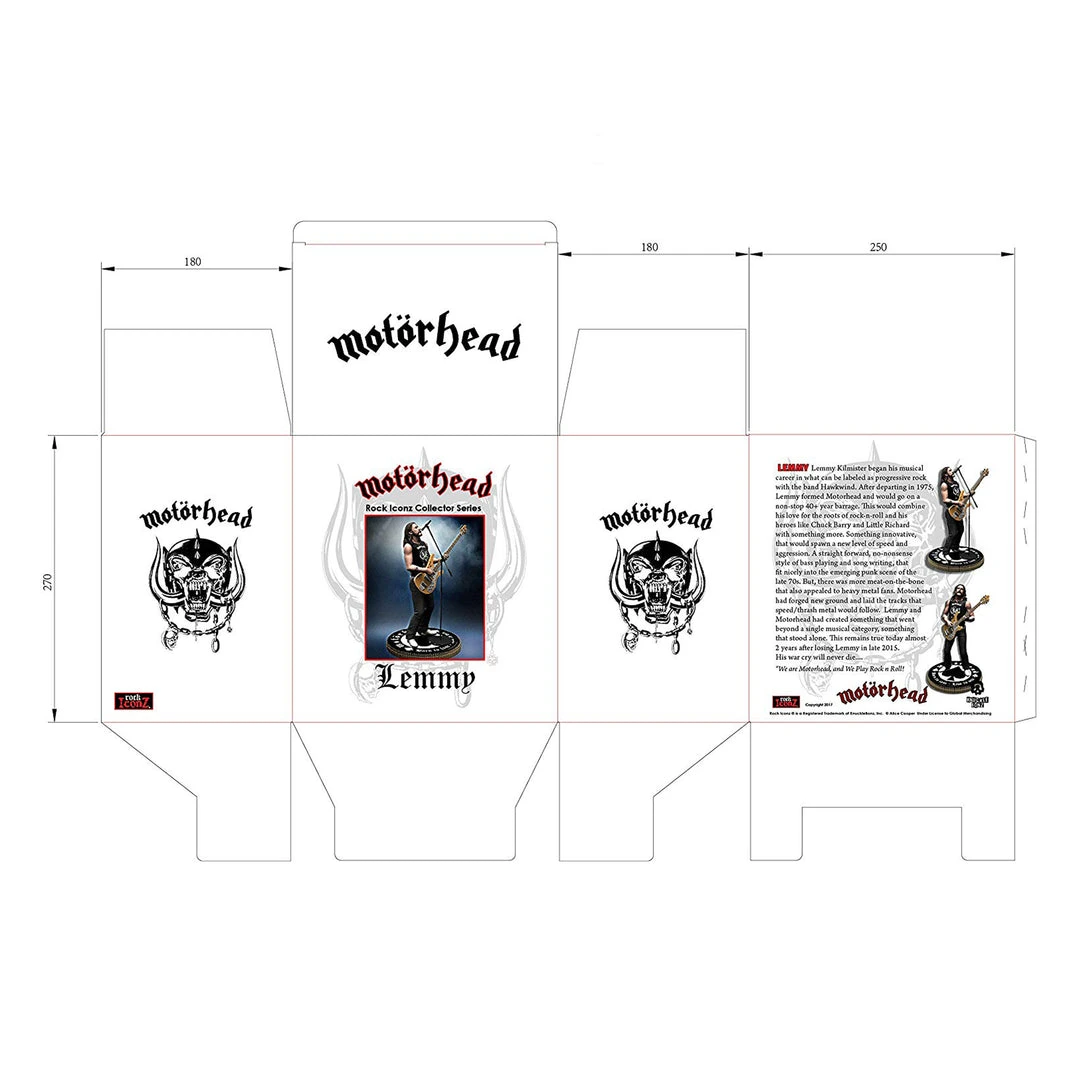 Motorhead 2017 KnuckleBonz Rock Iconz Lemmy Kilmister II Statue #833