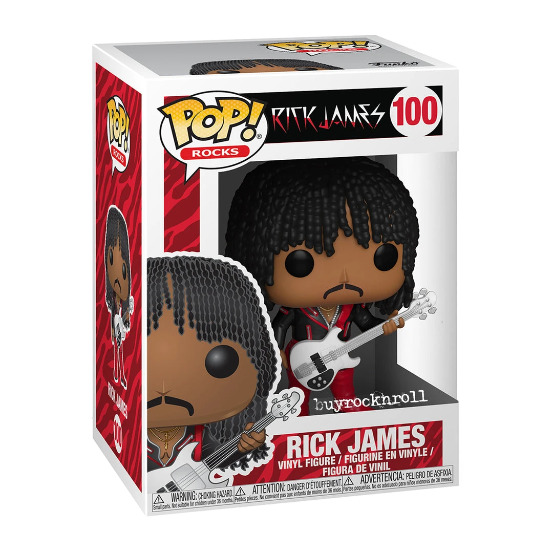 Rick James Handpicked Funko Pop! Rocks Super Freak Figure #100 In Display Case