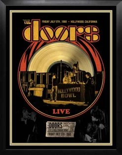 The Doors Collectible Framed Live At Hollywood Bowl Concert LP Album Collage 24x30 Doors, The