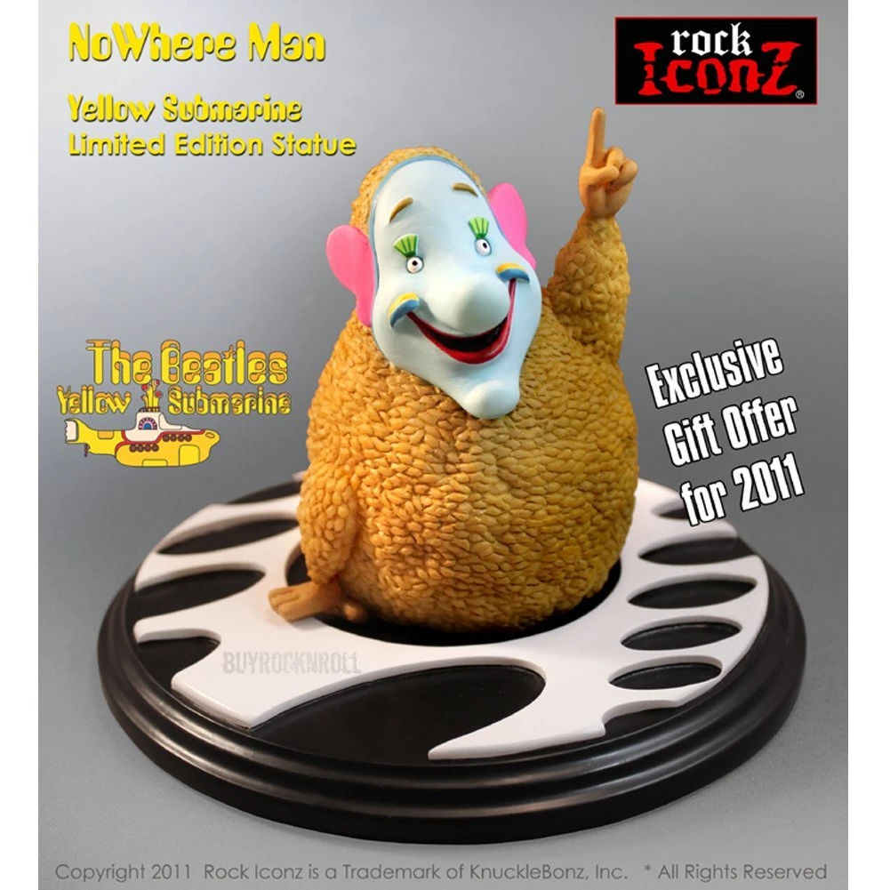 Beatles Collectibles:2011 Knucklebonz Yellow Submarine Rock Iconz Statue Set