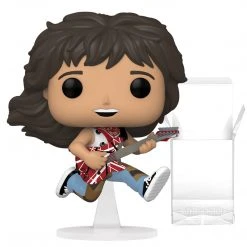 BuyRockNRoll Van Halen Collectible 2021 Eddie Van Halen With Guitar Pop! Rocks Vinyl Figure In Protector