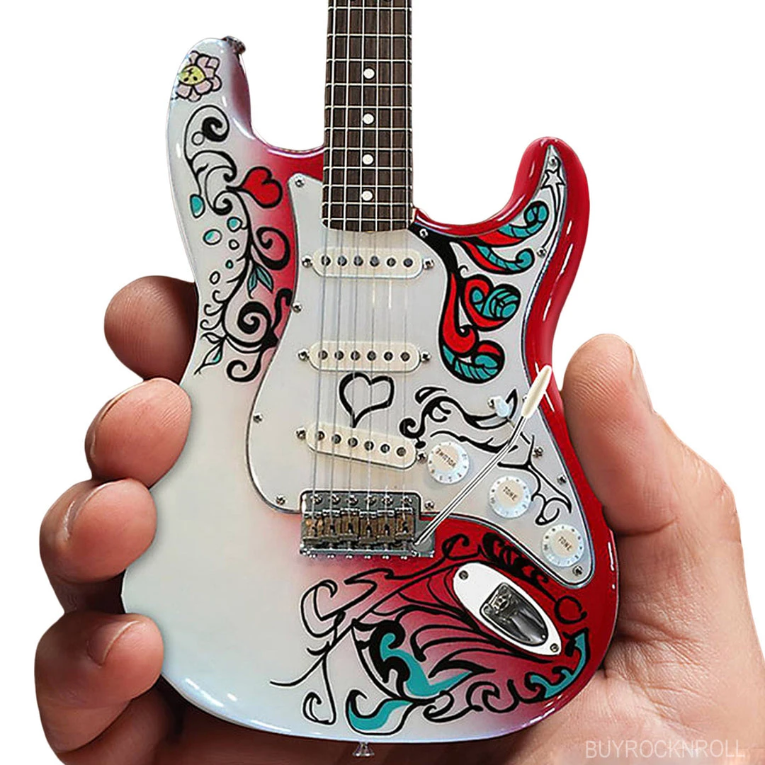Jimi Hendrix Collectible Officially Licensed Axe Heaven Mini Fender™ Strat™ Monterey Guitar Model