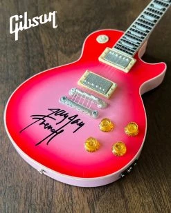 Axe Heaven Twisted Sister Collectible 2022 Jay Jay French Signed Real Gibson Les Paul Pinkburst 1:4 Scale Mini Guitar Model