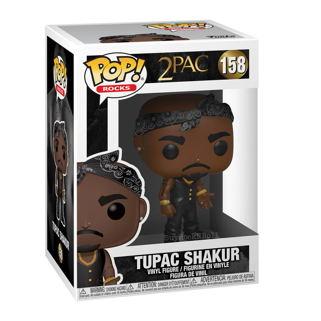 Tupac Collectible 2019 Handpick Funko Pop Rocks Vest Bandana Figure In Protector