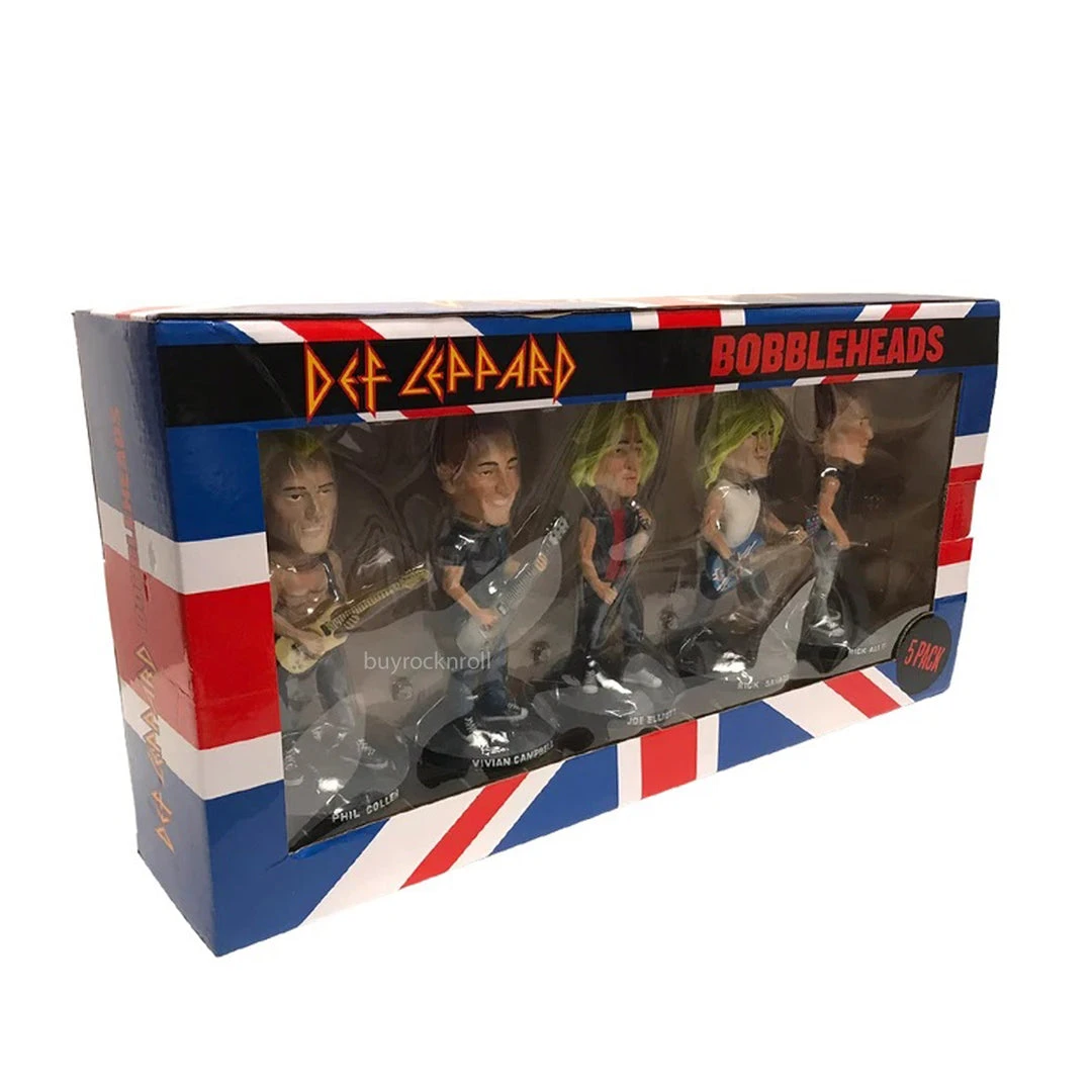 Def Leppard Collectible 2020 Caricature Bobblehead Doll Set Of 5 Figures