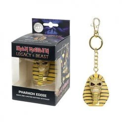 Incendium Iron Maiden Collectibles: Legacy Of The Beast Pharaoh Head Key Chain