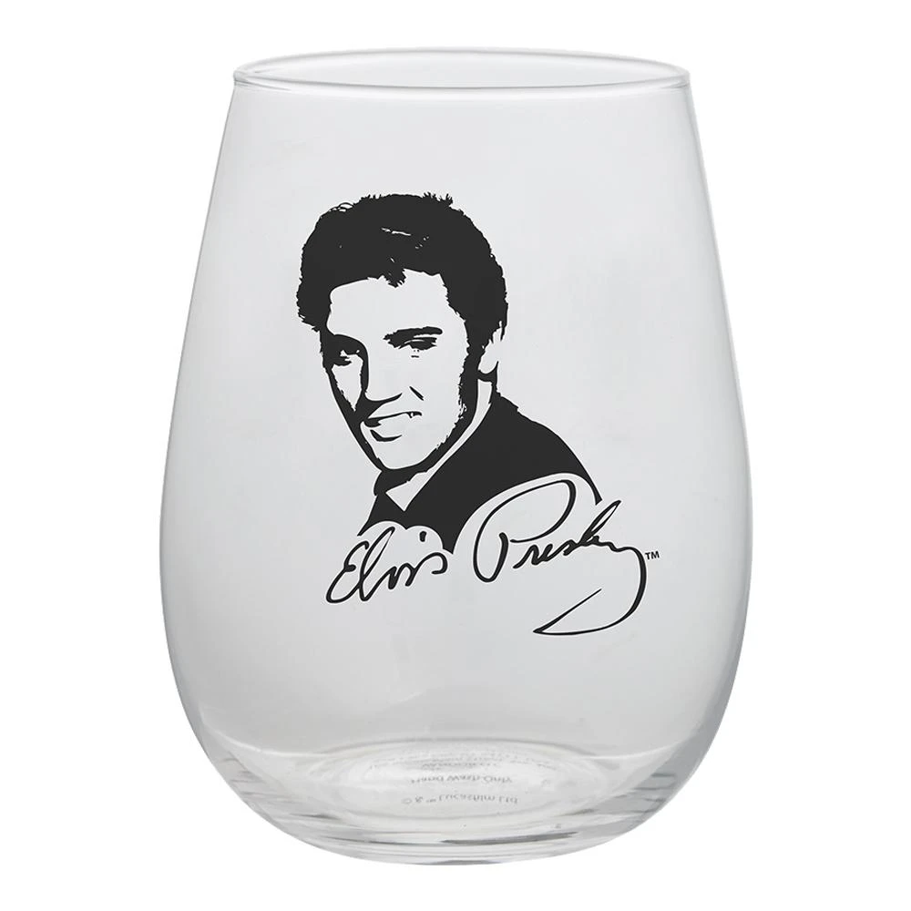 Elvis Collectibles Vandor 2018 Elvis Presley 18 Oz Contour Glasses - Set Of 2