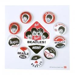 The Beatles Beatles Memorabilia: 50th Anniversary Reproduction Collectible 1964 Seltaeb Buttons