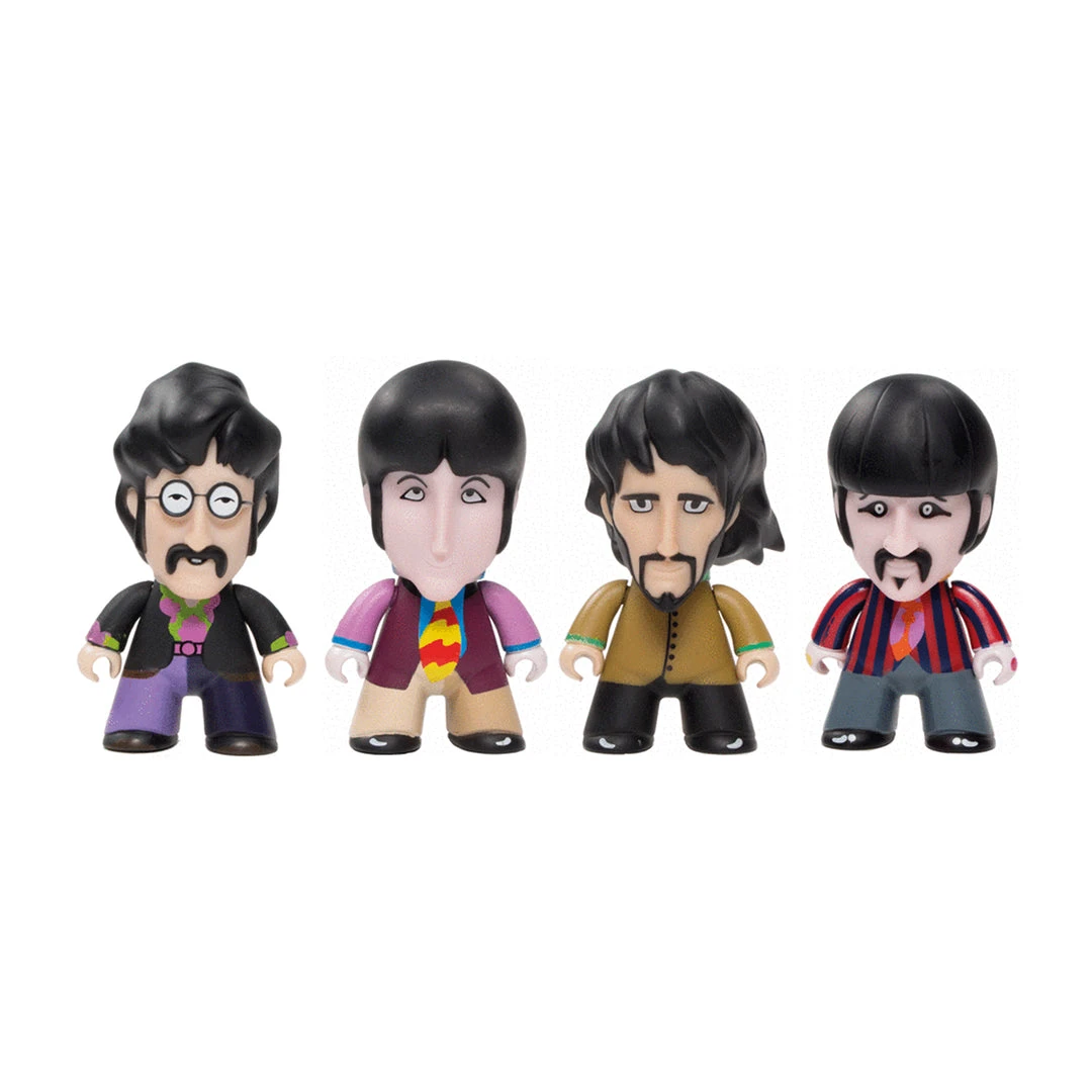 SOLD OUT! Beatles Collectible - 2019 Titans Yellow Submarine Glow In The Dark 3" Fab Four Pack Figures Beatles, The