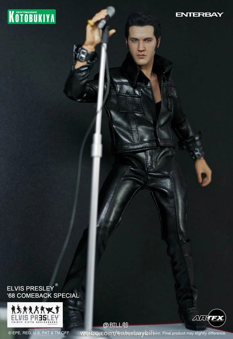 Elvis Presley Collectible 2012 Kotobukiya ArtFX 1968 Comeback Special 1:6 Scale Figure