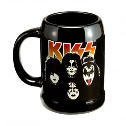 SOLD OUT! KISS Collectible 2012 Vandor Band Member Faces 20 Oz Ceramic Stein