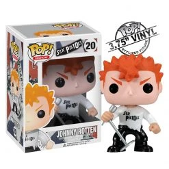 Sex Pistols Collectible 2012 Funko Pop! Rocks Johnny Rotten Figure In A Stacks Display Case