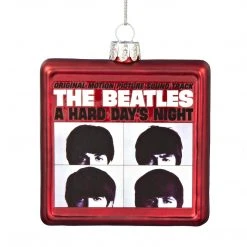 Beatles Collectible 2014 Kurt Adler A Hard Days Night Album Cover Glass Ornament Beatles, The