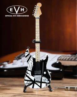 Axe Heaven EVH Black & White VH1 Eddie Van Halen Mini Guitar Replica Collectible
