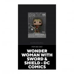 BuyRockNRoll Wonder Woman Collectible 2022 Funko Shop Exclusive Pop! Die-Cast DC Comics Figure W/ Sword & Shield