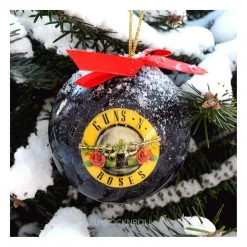 Guns N Roses Collectible 2014 GNR Roses & Pistols Logo Christmas Ornament In Gift Box