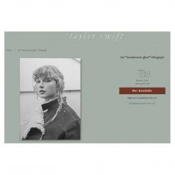 TaylorSwift.com; Taylor Swift Evermore Collectible 2022 Incandescent Glow Lithograph