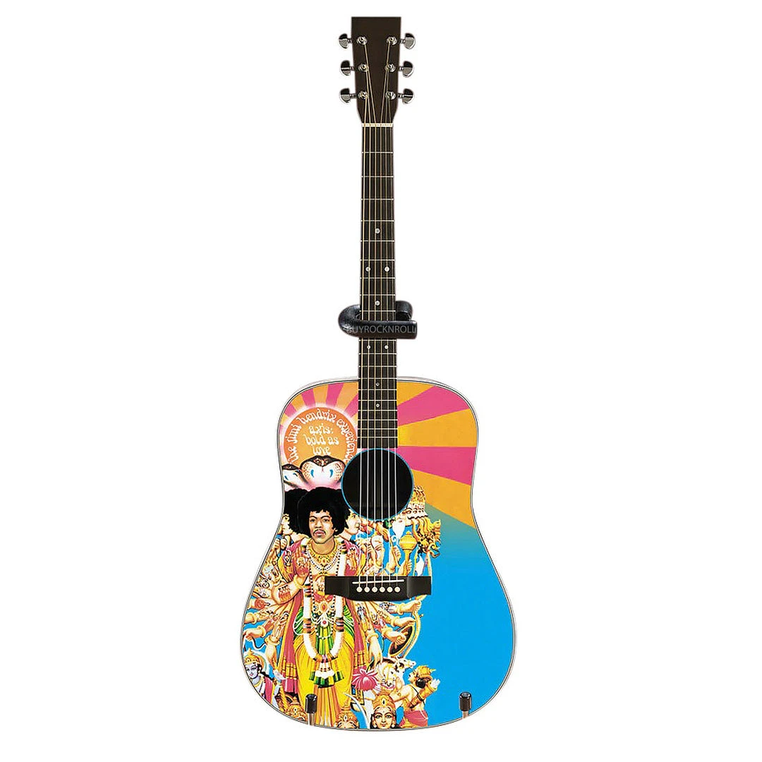 Axe Heaven Jimi Hendrix AXIS Bold As Love Mini Acoustic Guitar Model In Collectors Packaging.Sleeve