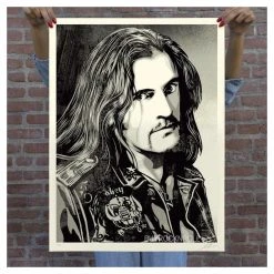 BuyRockNRoll Motorhead Collectible 2021 Obey Giant Lemmy Damaged Case Screen 18x 24 Print Limited Edition 550