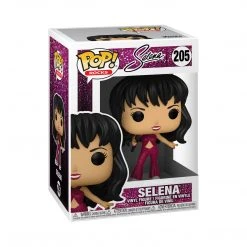Selena Collectible 2021 Handpicked Funko Pop Rocks #205 Burgundy Outfit Glitter Figure In Protector