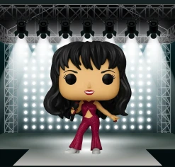 Selena Collectible 2021 Handpicked Funko Pop Rocks #205 Burgundy Outfit Glitter Figure In Protector