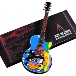 Axe Heaven Beatles, The Fab Four "Yellow Submarine" Miniature Acoustic Guitar Replica Collectible