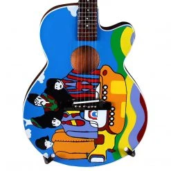 Axe Heaven Beatles, The Fab Four "Yellow Submarine" Miniature Acoustic Guitar Replica Collectible