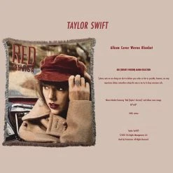 Taylor Swift 2021 Collectible Red (Taylor's Version) Album Cover Woven Blanket