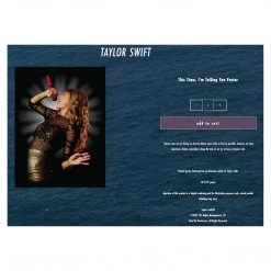 TaylorSwift.com; Taylor Swift Collectible 2022 This Time I'm Telling You Poster/Lithograph