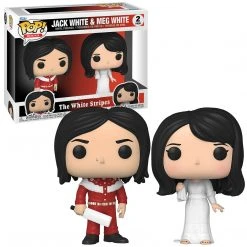 BuyRockNRoll The White Stripes Collectible 2022 Handpicked Funko Pop Rocks Jack White & Meg White Pop! Vinyl Figure 2-Pack Set