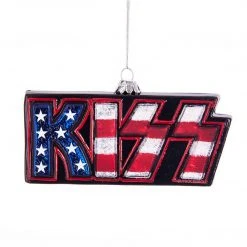 KISS Collectible 2018 Kurt Adler KISS Logo Christmas 5" Stars & Stripes Ornament