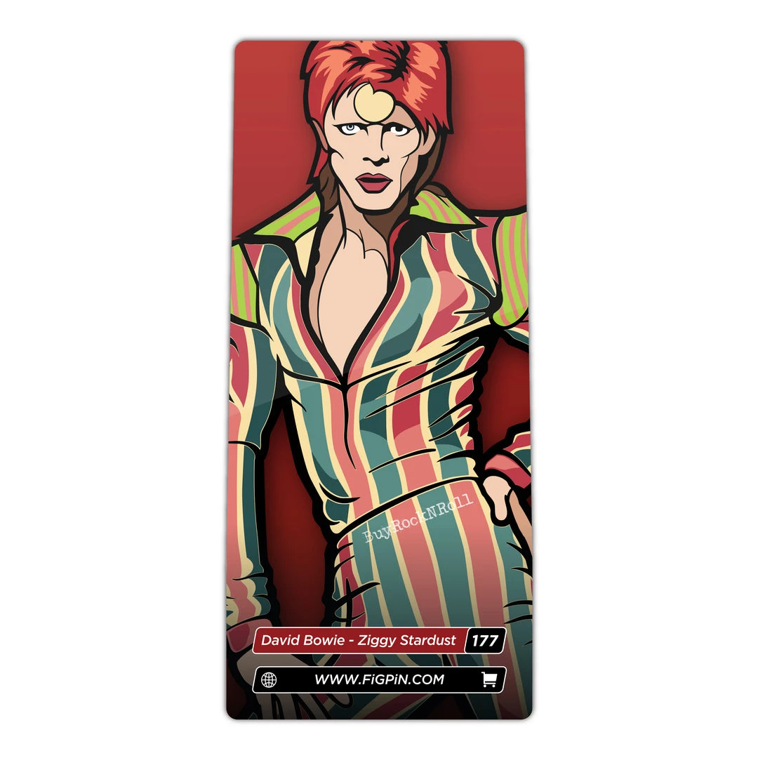 David Bowie Collectible 2019 FiGPiN Ziggy Stardust Pin #177 In Custom Display & Jewel Case