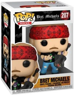 Pop Rocks! Poison Collectible Handpicked 2021 Funko Pop! Rocks Bret Michaels Figure In Protector Case #207
