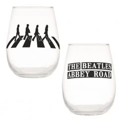 Beatles Collectibles Vandor 2018 Abbey Road 18 Oz Contour Glasses - Set Of 2