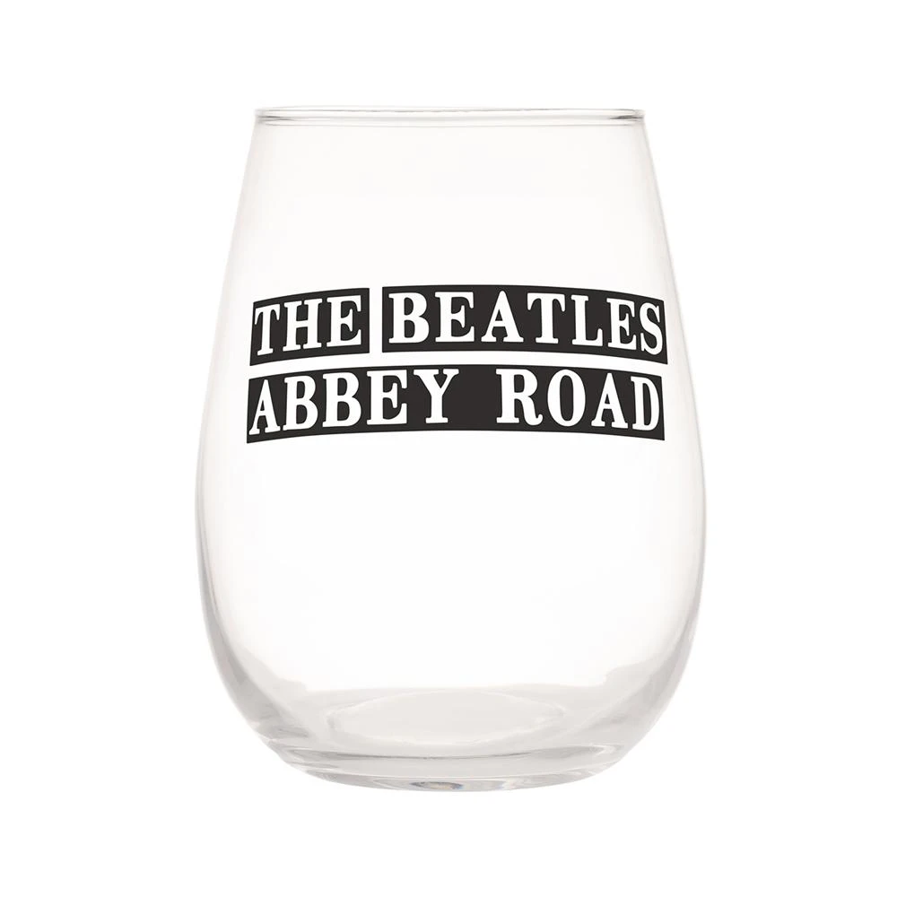 Beatles Collectibles Vandor 2018 Abbey Road 18 Oz Contour Glasses - Set Of 2