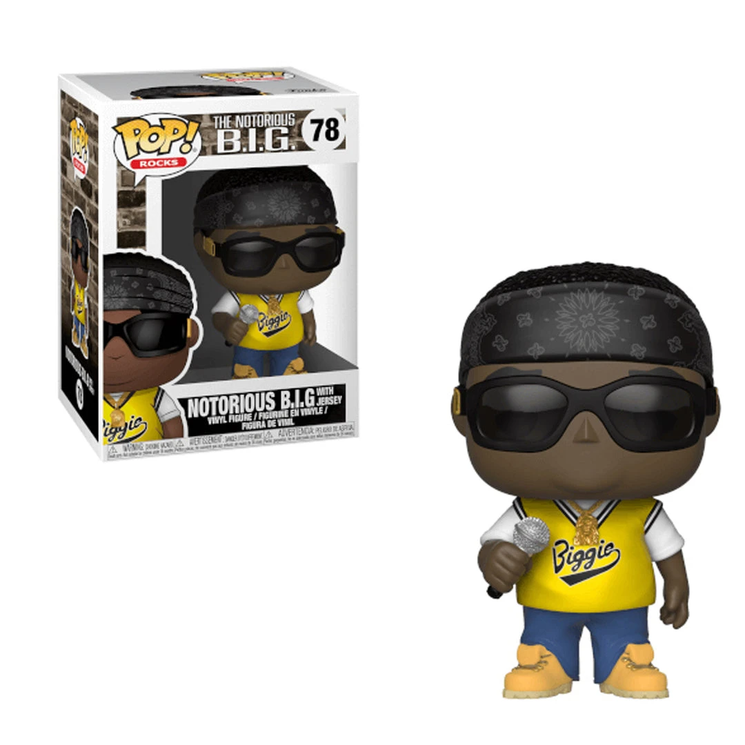 Notorious B.I.G. Collectible Handpicked 2018 Funko Pop! Rocks Biggie Figures In Protector Display Case Biggie Smalls