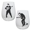 Elvis Collectibles Vandor 2018 Elvis Presley 18 Oz Contour Glasses - Set Of 2