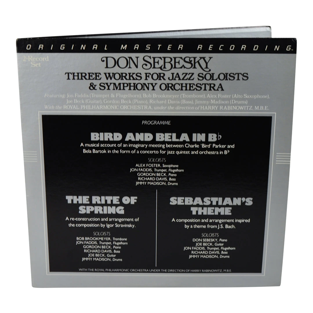 MFSL Collectors: 1979 Mobile Fidelity Don Sebesky: Three Works For Jazz Soloists And Symphony Orchestra LP #200J-3