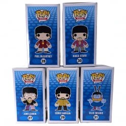Beatles, The Rare Beatles Collectible 2012 Funko Pop! Rocks Yellow Submarine 5 Figure Set