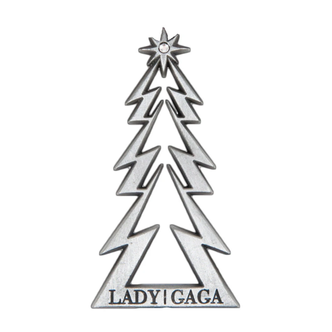 Bravado Lady Gaga Collectible 2010 Metal Christmas Tree 3" Ornament In Gift Box -Rare